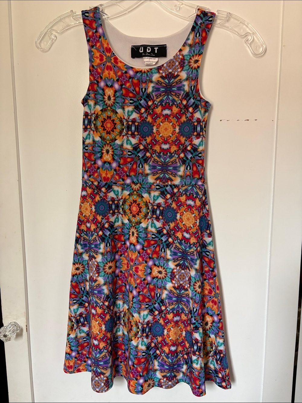 Multicolor Kaleidoscope Fit & Flare Dress